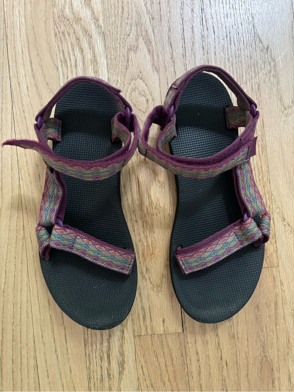 Teva Women’s Strappy Outdoor Sandals - Plum and Teal size 9